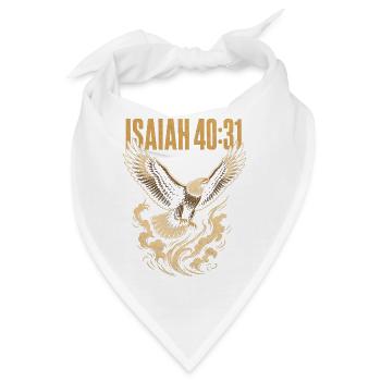 Jesaja 40 31 aufsteigender Adler Bibelvers - Bandana - Weiß - Vorne