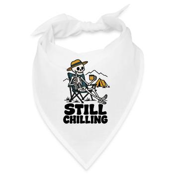 Still Chilling – Funny Camping Skeleton - Bandana - Weiß - Vorne