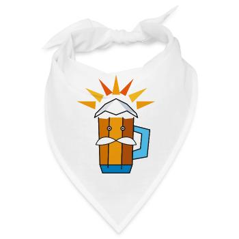 Happy BEER - Bandana - Weiß - Vorne