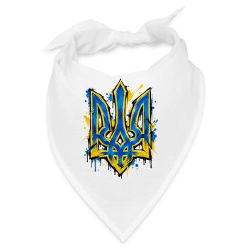 Ukraine - Coat of Arms - Wappen - Kiew - Bandana - Weiß - Vorne