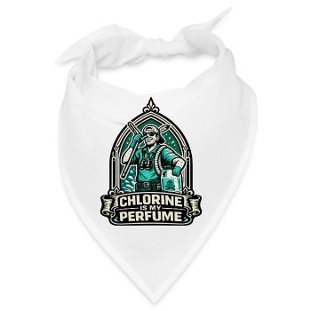 Chlorine Is My Perfume Pool Motiv - Bandana - Weiß - Vorne