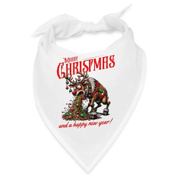Merry Christmas - Zu viel  Weihnachten - Bandana - Weiß - Vorne