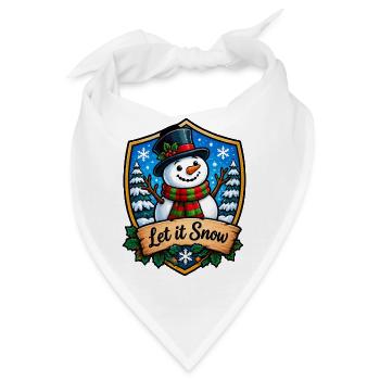 Let it Snow Schneemann Shield - Bandana - Weiß - Vorne