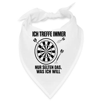 Daneben geworfen Dartspieler Fehlwurf Humor - Bandana - Weiß - Vorne