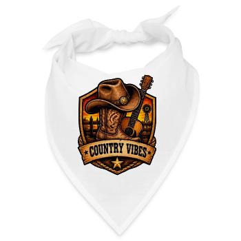Country Vibes Western Sunset Shield - Bandana - Weiß - Vorne