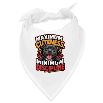 Maximale Süße, minimale Disziplin - Bandana - Weiß - Vorne