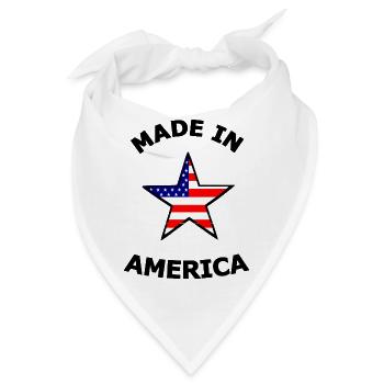Amerikanische Flaggenstern - Bandana - Weiß - Vorne