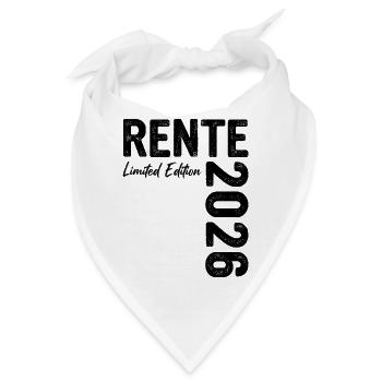 Rente 2026 Limited Edition Ruhestand - Bandana - Weiß - Vorne