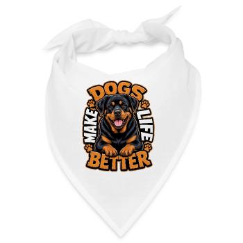 Rottweiler - Bandana - Weiß - Vorne