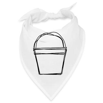 Eimer handgezeichnet - Bandana - Weiß - Vorne