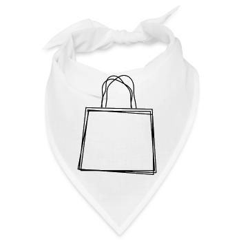Einkaufstüte handgezeichnet - Bandana - Weiß - Vorne