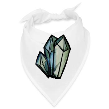 Kristallgeometrisches Aquarell - Bandana - Weiß - Vorne