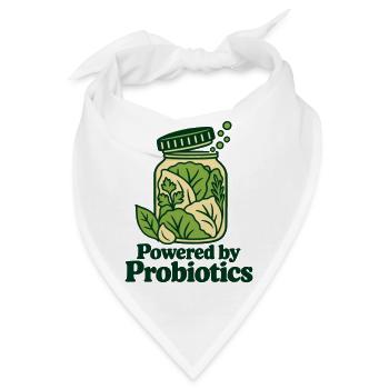 Angetrieben von Probiotika – Fermentierter Lebensmittelliebhaber - Bandana - Weiß - Vorne