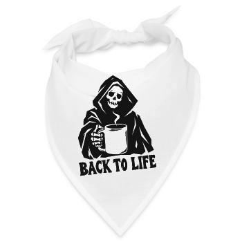 Sensenmann-Kaffee: Zurück ins Leben - Bandana - Weiß - Vorne