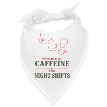 KaffeeKraft Nachtschicht - Bandana - Weiß - Vorne