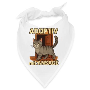 Katze adoptiert: Geschenk zum Einzug daheim - Bandana - Weiß - Vorne