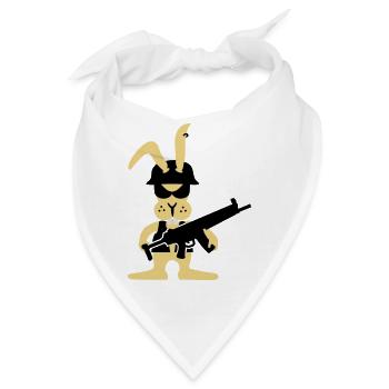 GI bunny punk (B, 3c) - Bandana - Weiß - Vorne