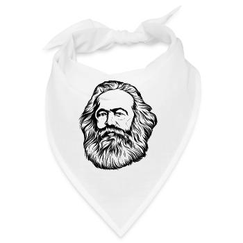 Karl Marx (schwarz) - Bandana - Weiß - Vorne