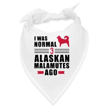 Alaskan Malamute - Bandana - Weiß - Vorne