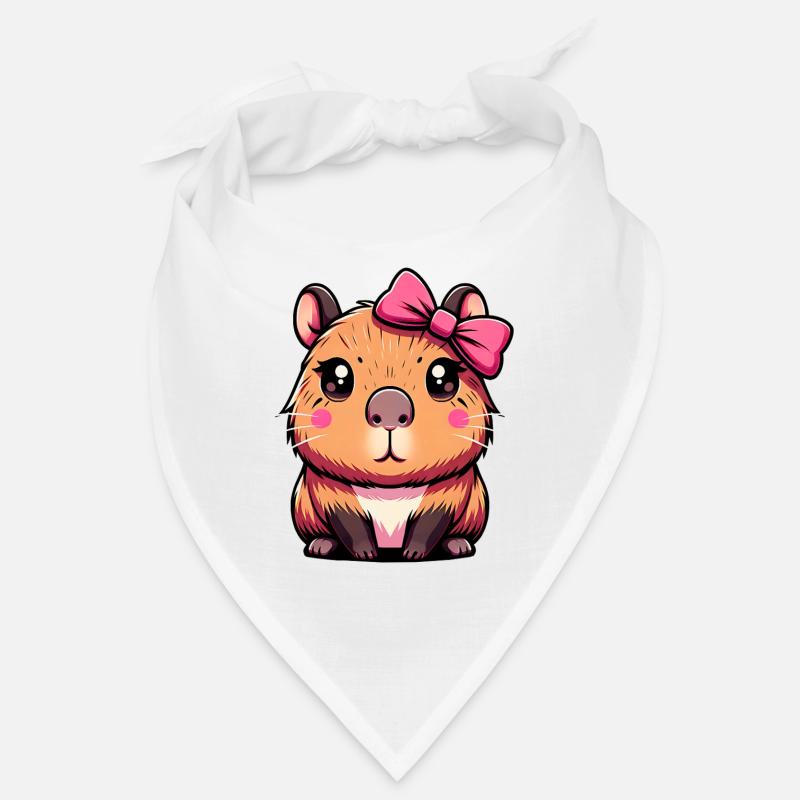 Süßes Capybara Rosa Schleife Capybara Bandana