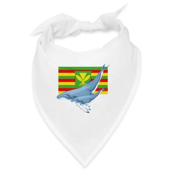 Kanaka Maoli Flagge Buckelwale - Bandana - Weiß - Vorne