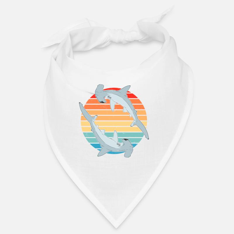 Requin-marteau Rétro Coucher de soleil Bandana