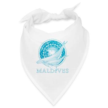 Buckelwale Malediven - Bandana - Weiß - Vorne