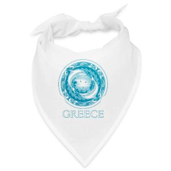 Delfine Griechenland Hellas - Bandana - Weiß - Vorne