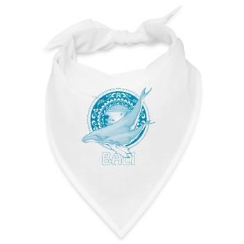 Buckelwale Bali Indonesien - Bandana - Weiß - Vorne