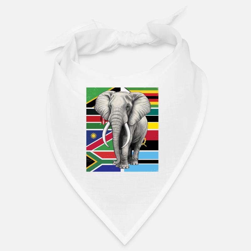 Drapeaux éléphants d’Afrique Bandana