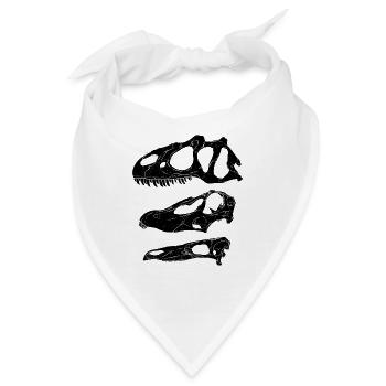 Allosaurus Diplodocus Stegosaurus - Bandana - Weiß - Vorne
