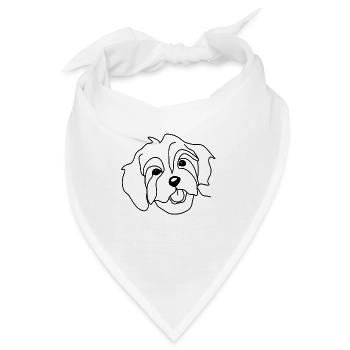 Bolonka Zwetna Tsvetnaya Bichon frisee Shirt - Bandana - Weiß - Vorne