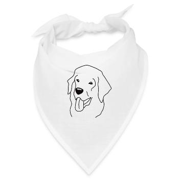 Neufundländer Neufundlaender Newfoundland Hund - Bandana - Weiß - Vorne