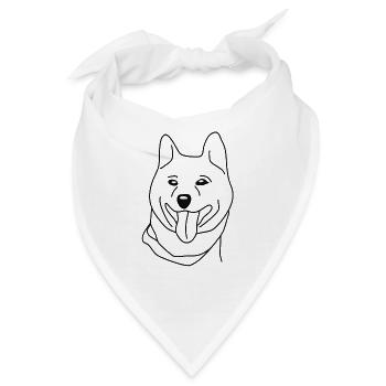 Shiba Inu - Bandana - Weiß - Vorne