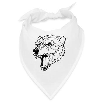 eisbär kopf bär polarbär kopf - Bandana - Weiß - Vorne