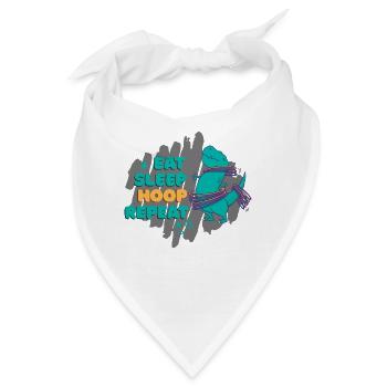 Lustiges Dino mit Fitness Reifen beim Sport - Bandana - Weiß - Vorne