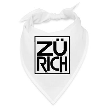 Zürich Schweiz - Bandana - Weiß - Vorne