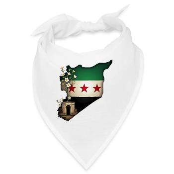 freie Syrien - Bandana - Weiß - Vorne