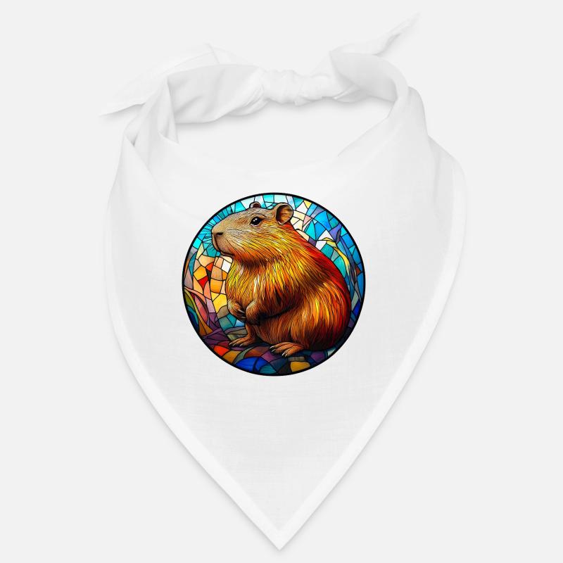 Capybara Mosaik aus Buntglas Bandana
