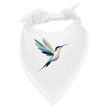 Kolibri im Flug - Bandana - Weiß - Vorne
