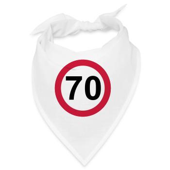 70 Geburtstag - Bandana - Weiß - Vorne