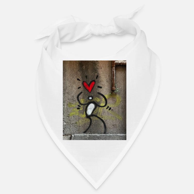 Herz an der Wand – Graffiti der Liebe Bandana