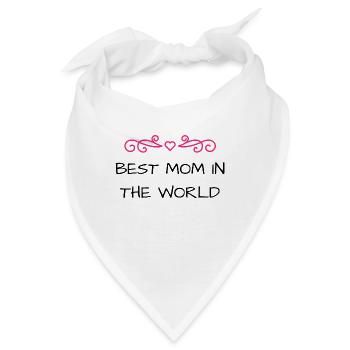 Beste Mutter der Welt - Bandana - Weiß - Vorne