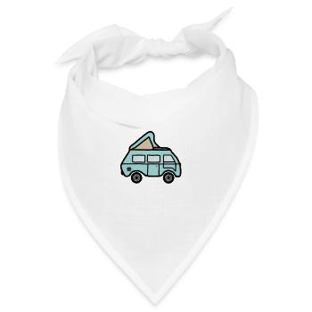 Camper Cartoon Comic - Bandana - Weiß - Vorne