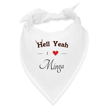 hell yeah i love minga - Bandana - Weiß - Vorne