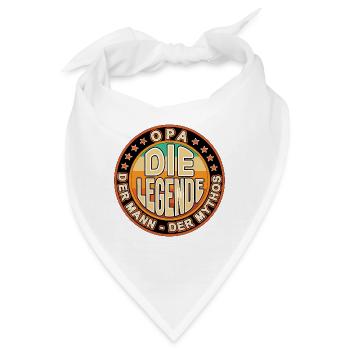 Opa der Mann der Mythos die Legende - Retro Style - Bandana - Weiß - Vorne