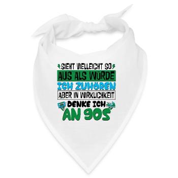 in Wirklichkeit denke ich an 90s - Bandana - Weiß - Vorne
