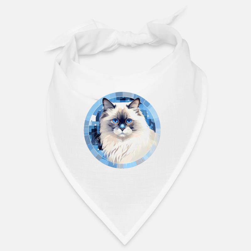 Chat Ragdoll - Bandana - blanc