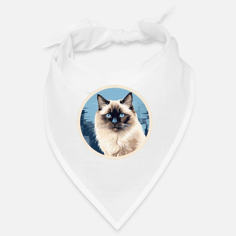 Birma Katze - Bandana - Weiß