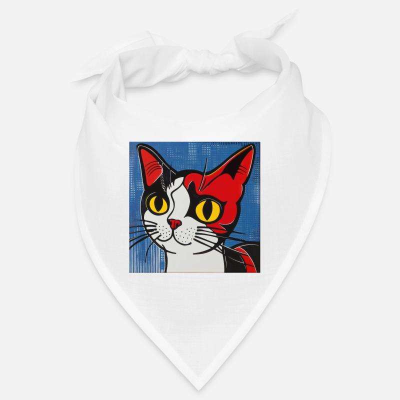 Chat, motif de chat, bande dessinée Bandana